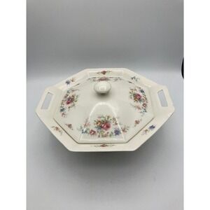 Vintage Octagon Covered Serving‎ Bowl/Handles by Theodore Haviland Fine China